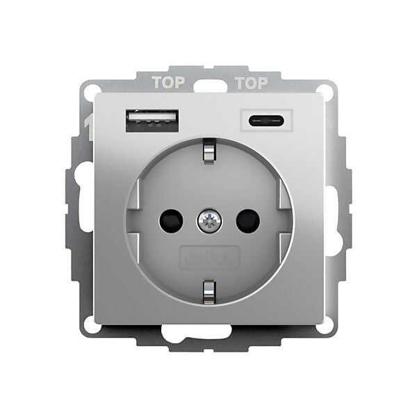 Gira SCHUKO SH USB-Spannungsv. 2f Typ A/C 2459600